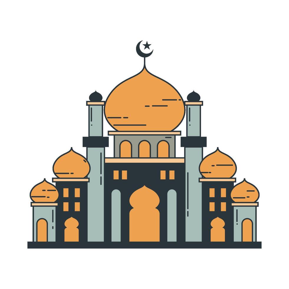 Mosque Illustration Ramadhan vector