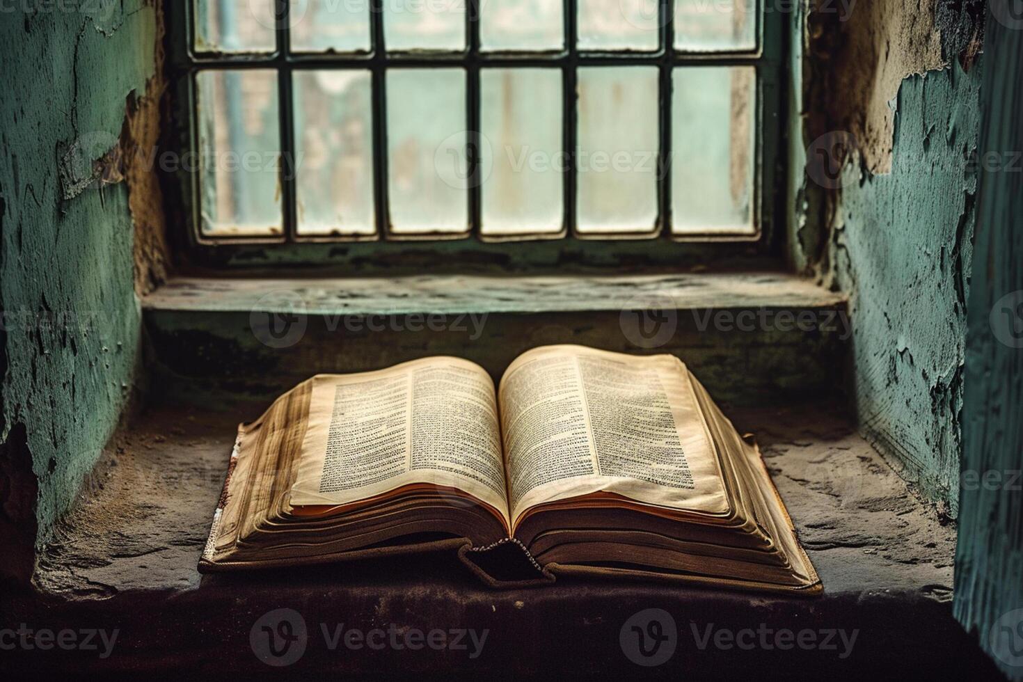 AI generated The bible in the prison with generative ai photo