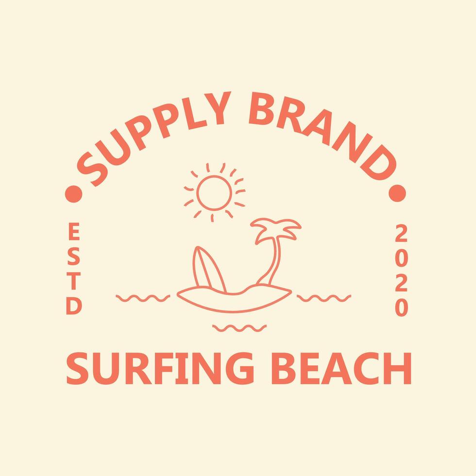 simple concept beach logo design.creative premium vector illustration.visual identity