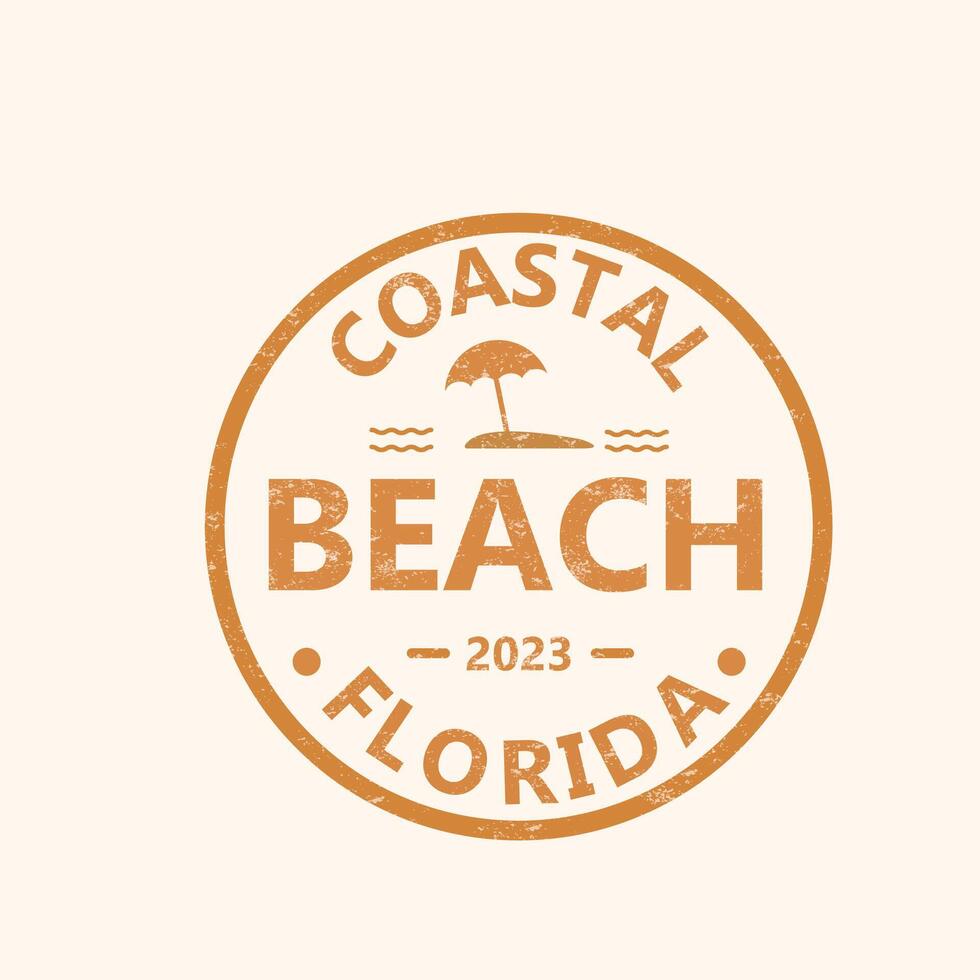 simple concept beach logo design.creative premium vector illustration.visual identity