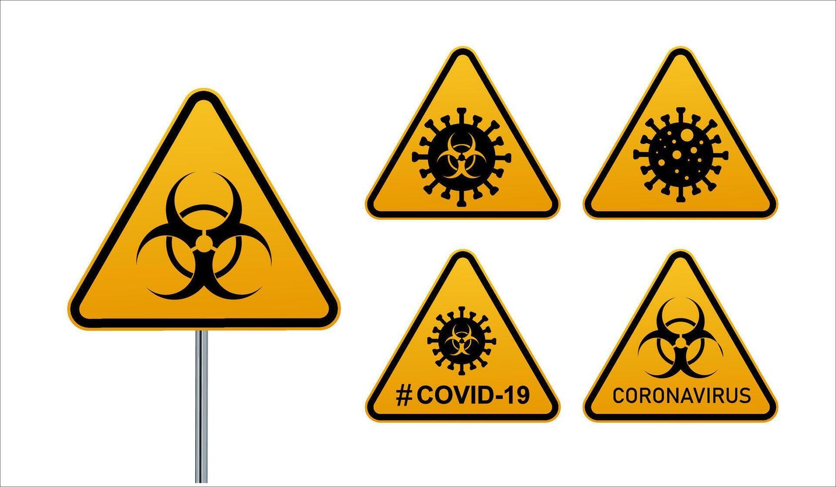 Coronavirus warning sing vector