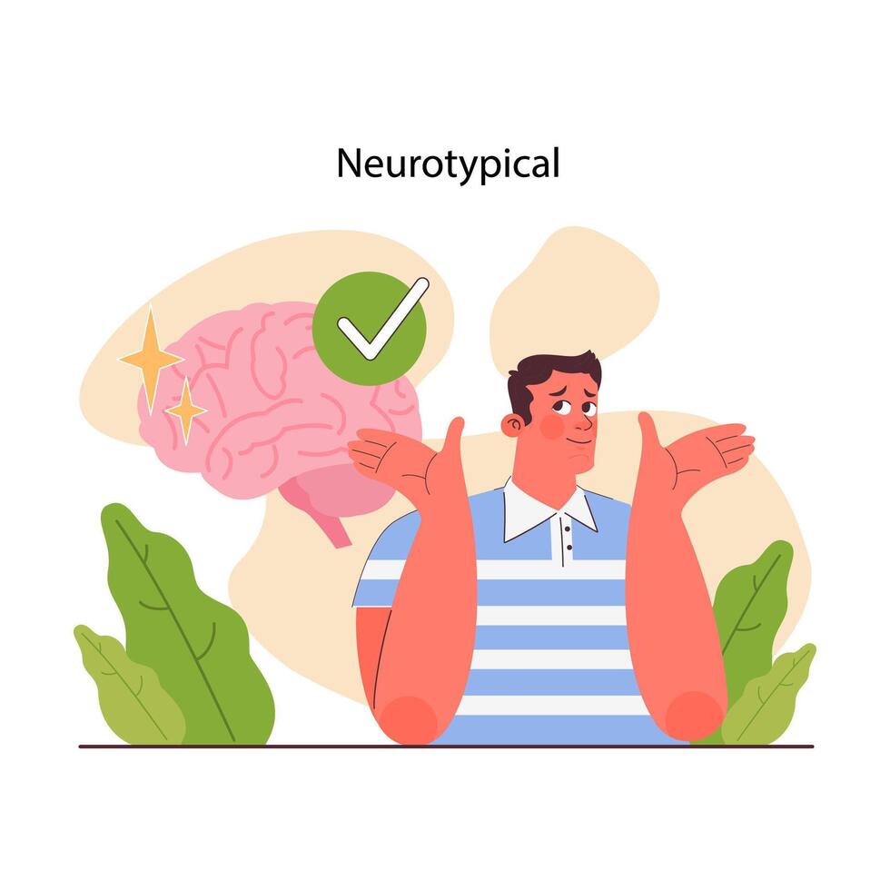 neurodiversidad. cognitivo desarrollo espectro. mental salud vector