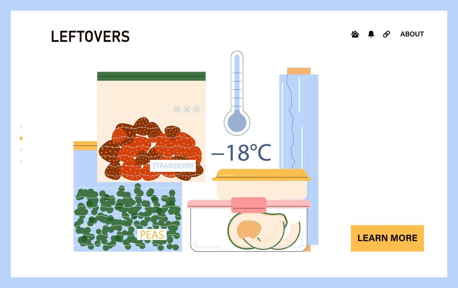 Leftovers. Sustainable cooking, repurpose nextovers to reduce food waste. vector