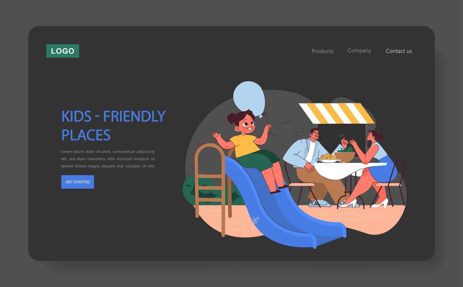 KidsFriendly Places concept. 42580811 Vector Art at Vecteezy