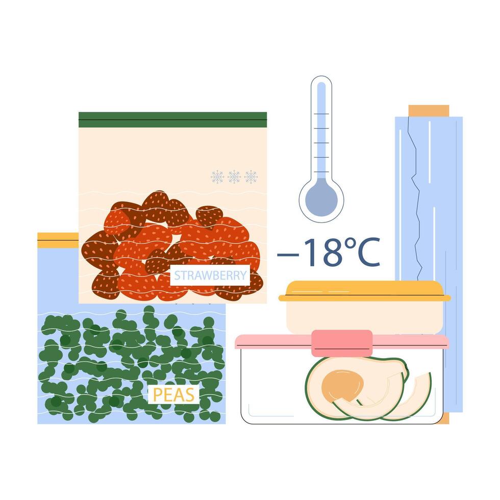 Leftovers. Sustainable cooking, repurpose nextovers to reduce food waste. vector