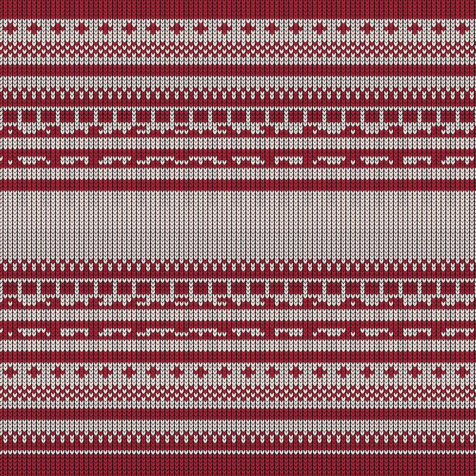 un crema color tradicional de punto patrón, suéter tela, algodón de punto sin costura modelo. vector ilustración