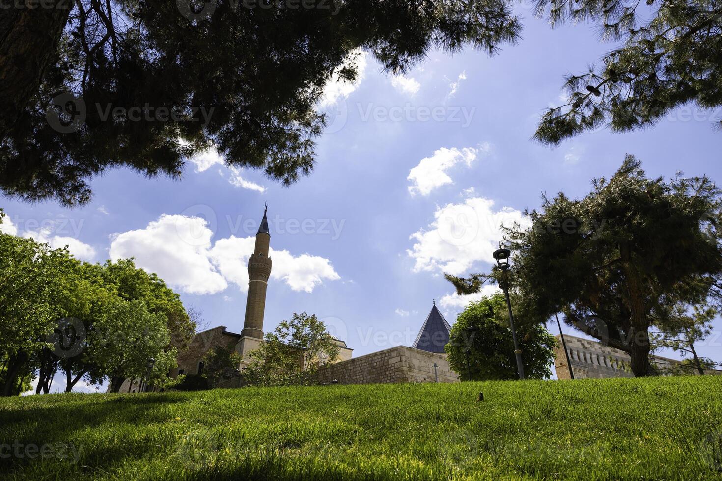 alaaddin clavekubad mezquita en alaattin colina en Konya foto