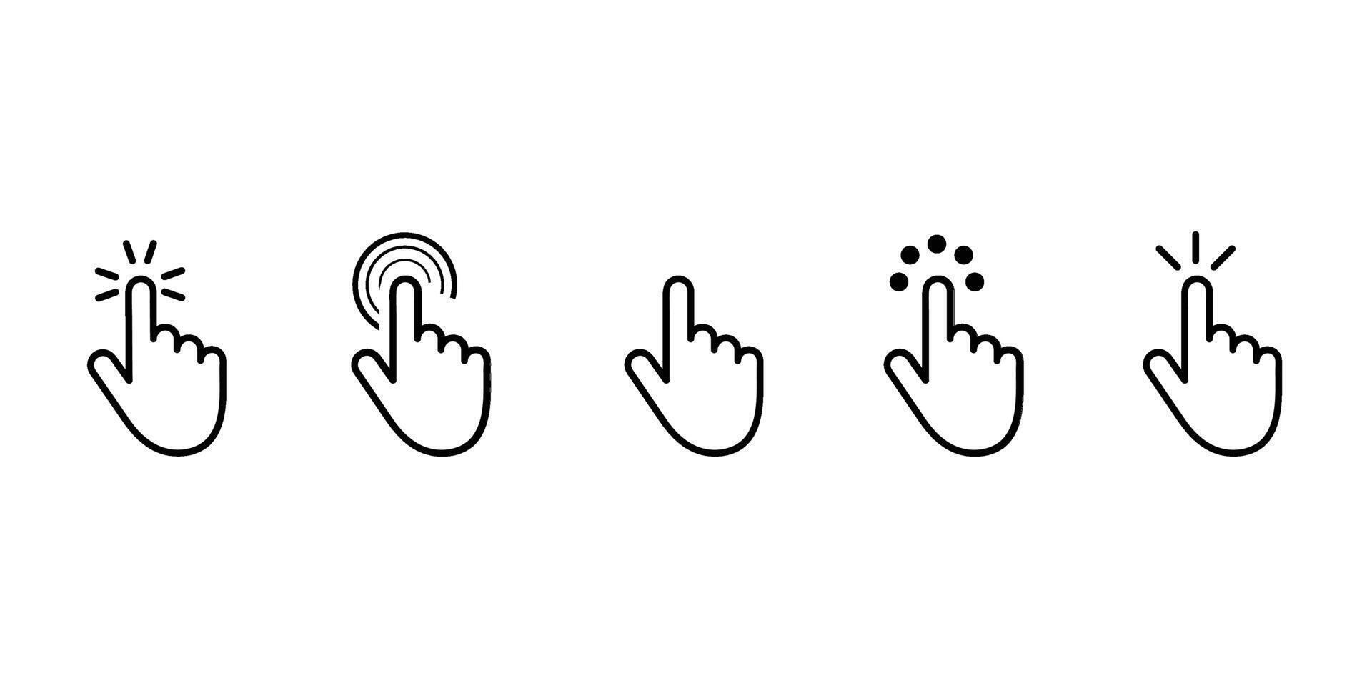 Clicker, Pointer Hand Line Icon. Editable Stroke. Pixel Perfect. For Mobile and Web vector
