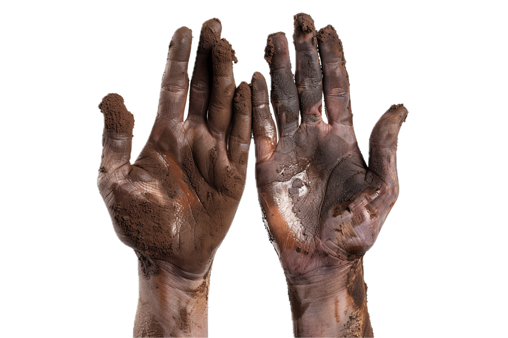 AI generated Dirty Hands Covered in Soil png 42581829 PNG