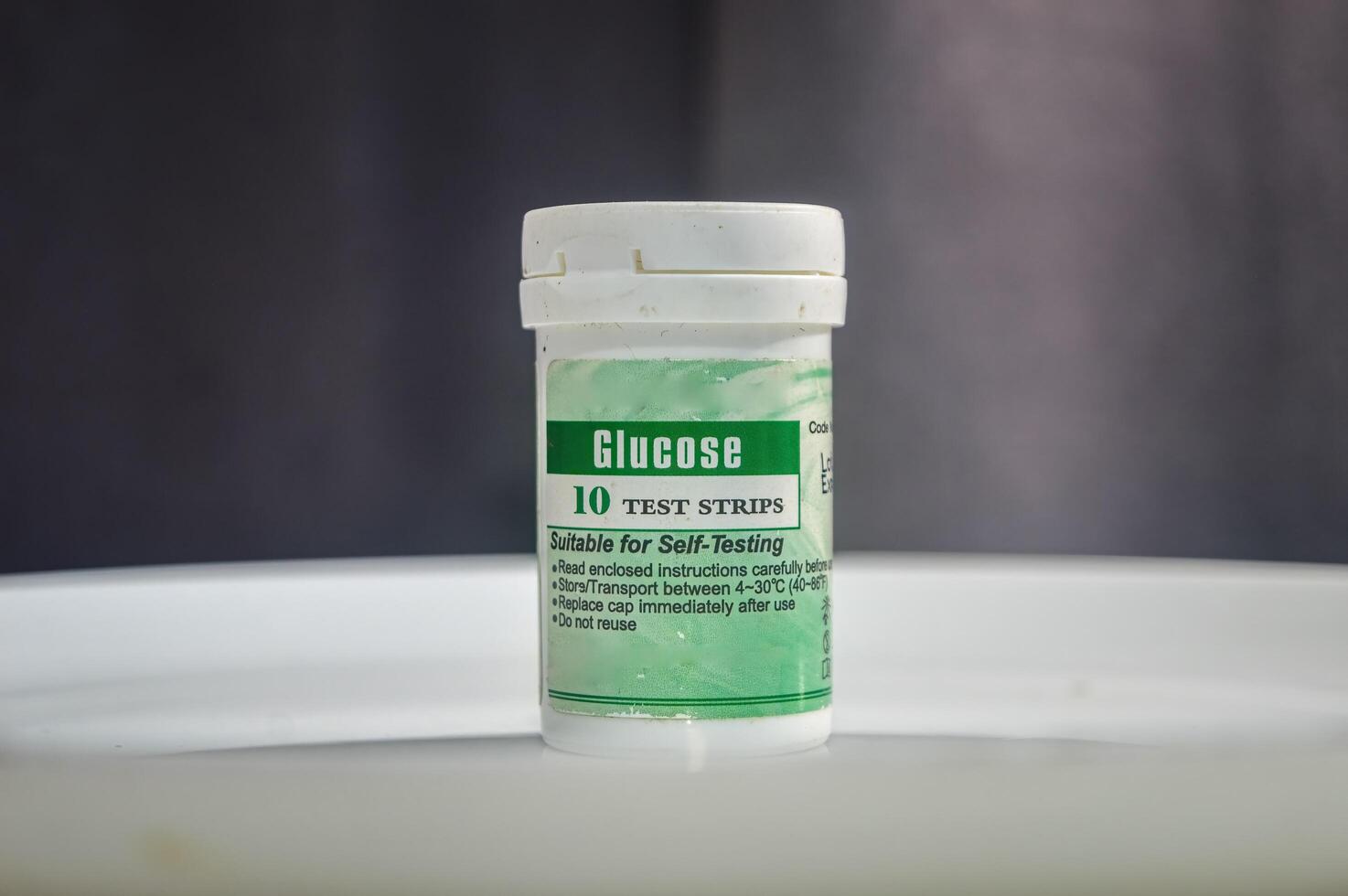 one package of glucose test strips photo