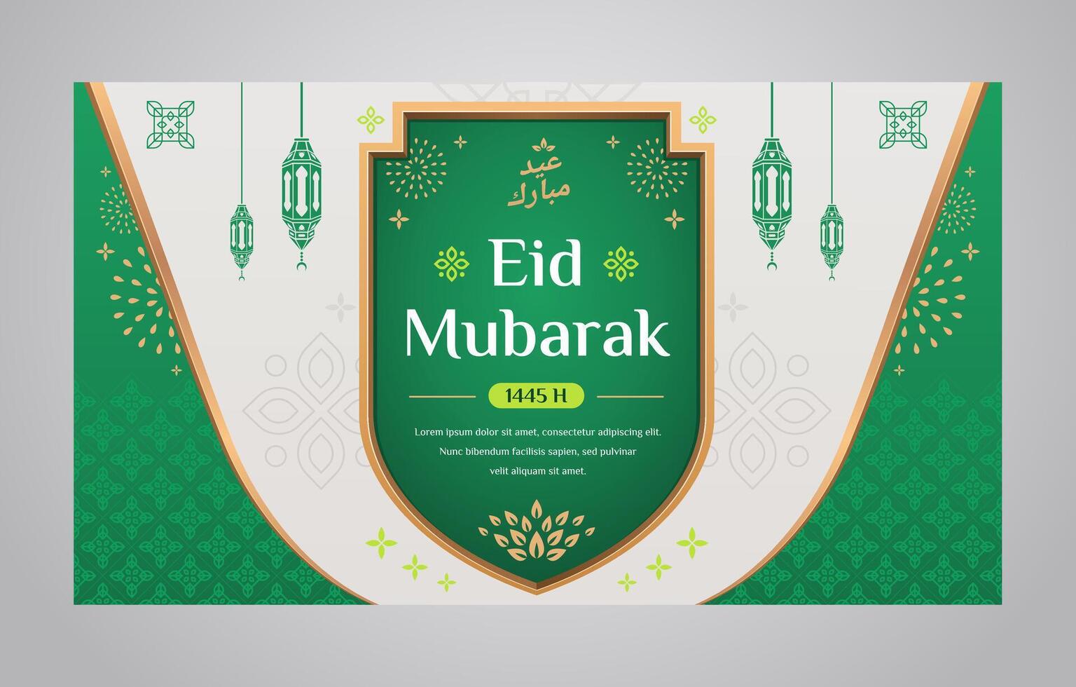 eid Mubarak antecedentes y bandera diseño modelo eid celebracion vector