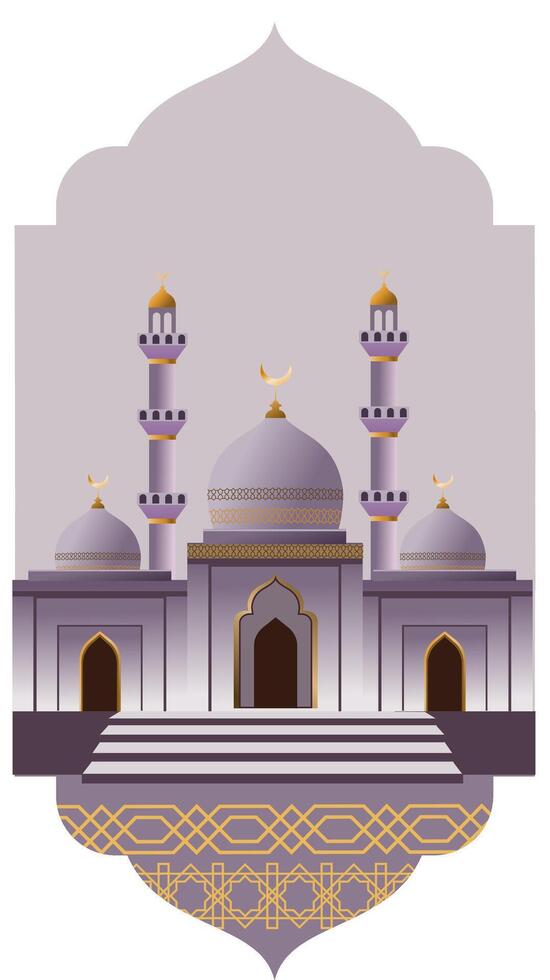 Islamic background template for greeting card and banner vector