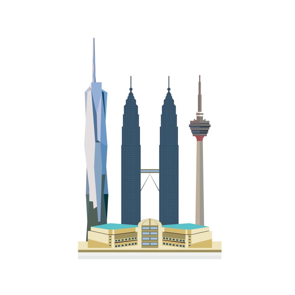 Malaysia skyscaper vector