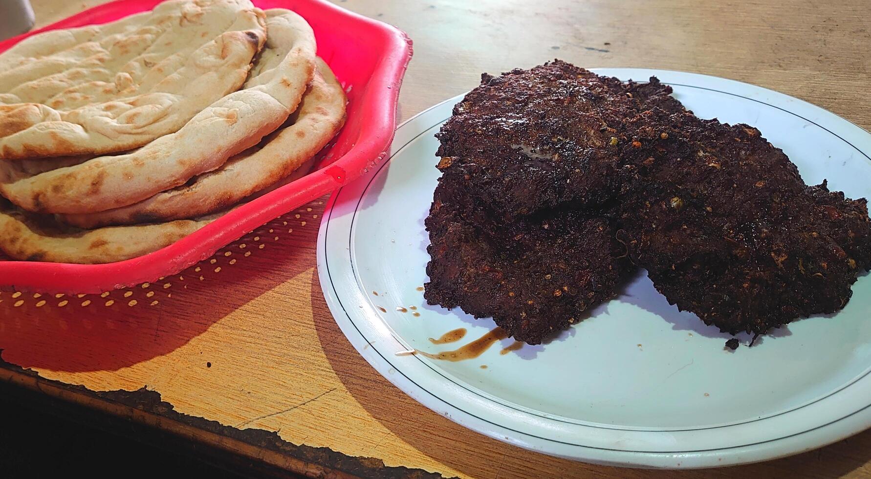 Pakistani Chapli Kababs on a Plate photo