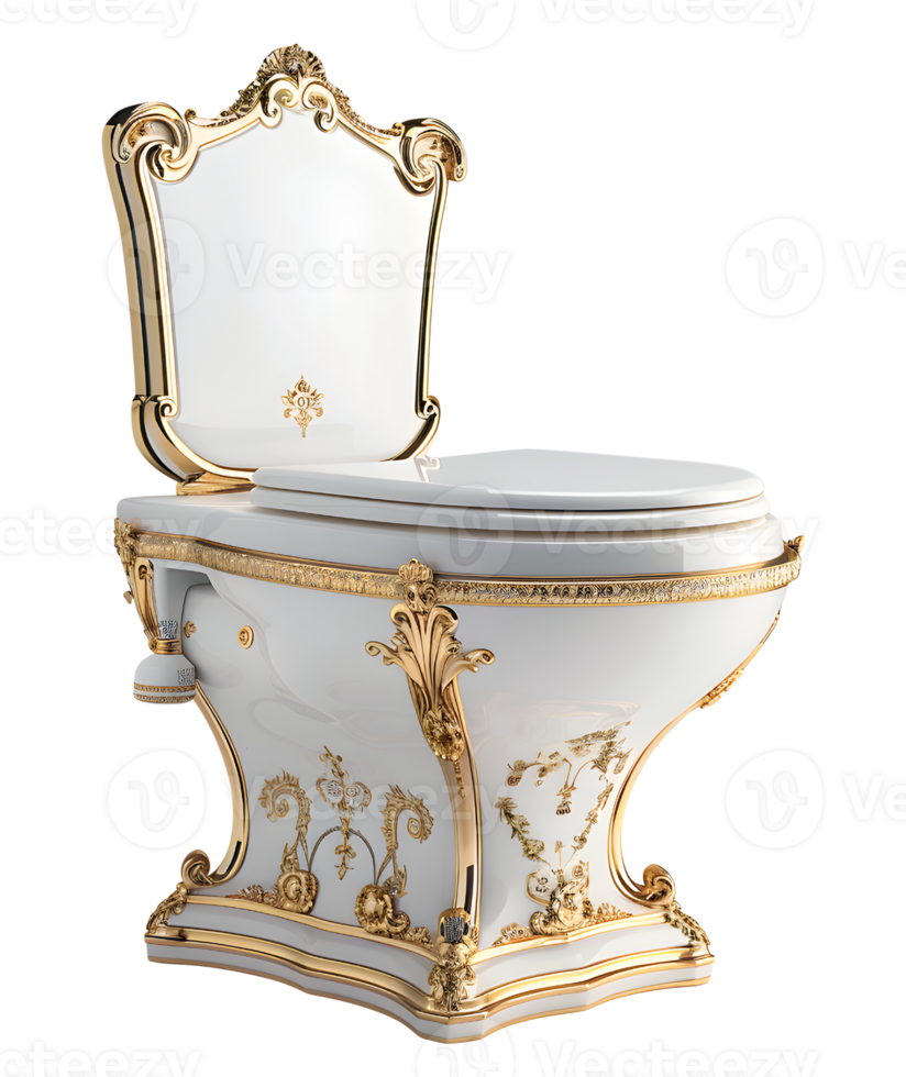 AI generated White lavatory png beautiful toiletry beautiful high commode transparent background