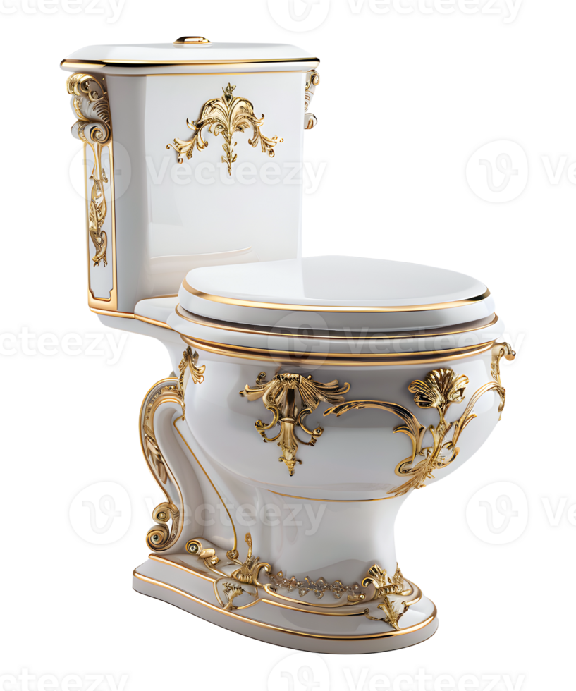 AI generated White lavatory png beautiful toiletry beautiful high commode transparent background