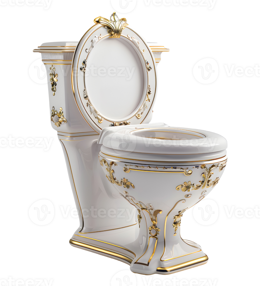 AI generated White lavatory png beautiful toiletry beautiful high commode transparent background