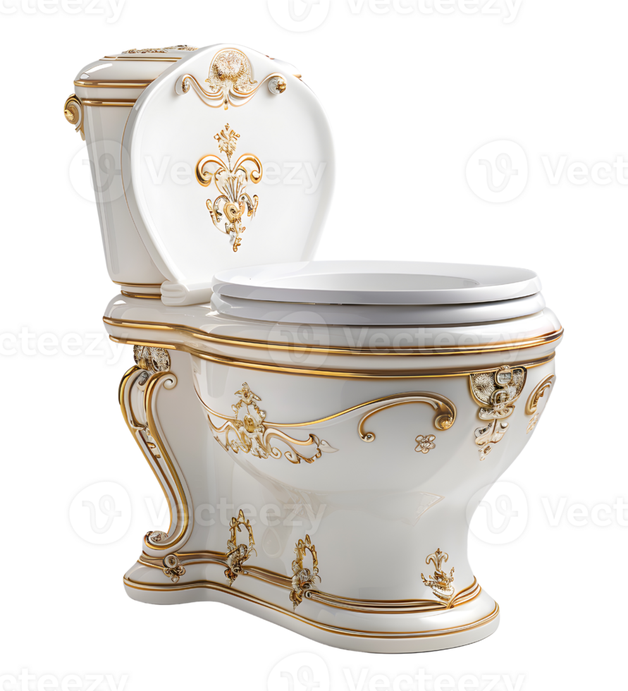 AI generated White lavatory png beautiful toiletry beautiful high commode transparent background