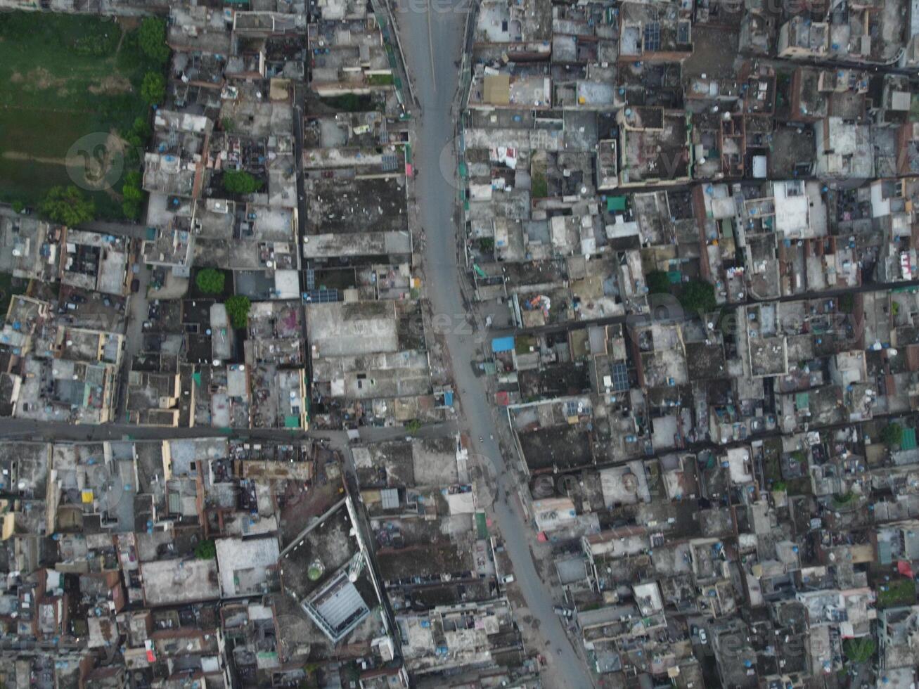 Top view. Areal view of city Lahore on 2023-07-17 photo