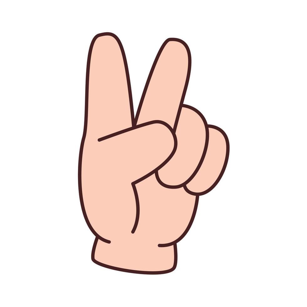 Two-finger. finger hand gesture vector