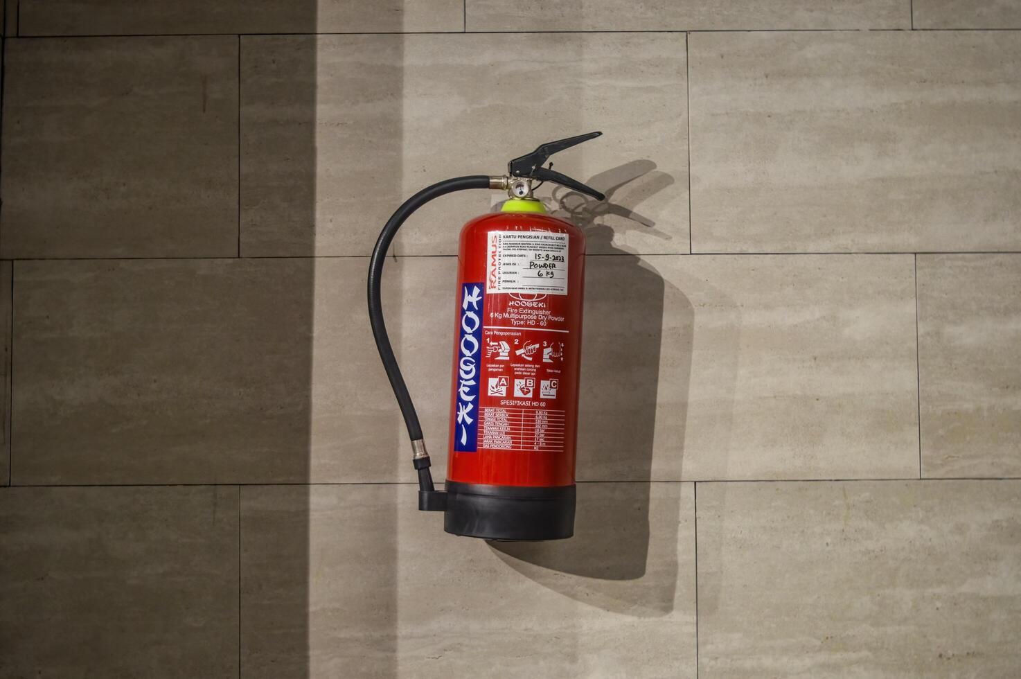 Hooseki fire Extinguisher APAR, indonesia, 17 November 2023. photo