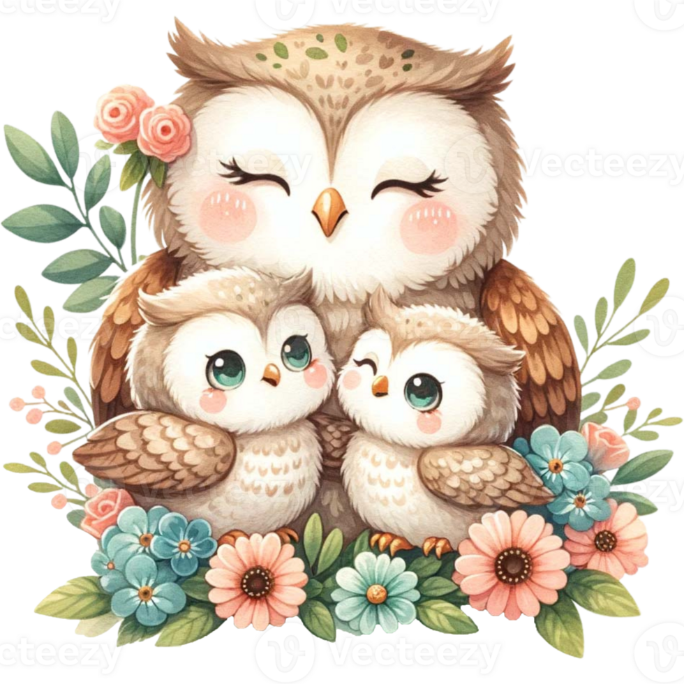 Ai Generated Mother And Baby Owl Watercolor Clipart Ai Generate 42582893 Png Ai Generated Mother And Baby Owl Watercolor Clipart Ai Generate 42582893 Png