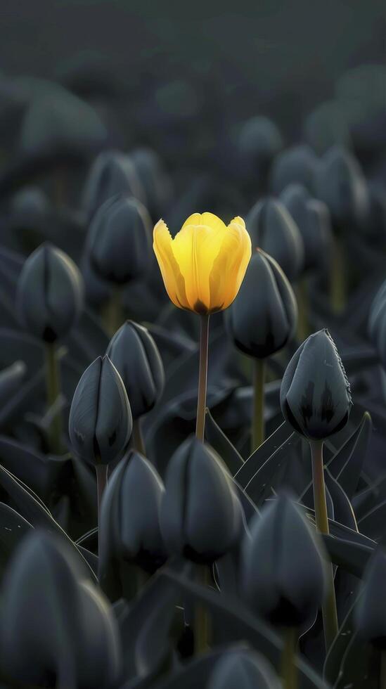 AI generated Divergent, Distinct, and Uniquely Standing Out from the Crowd photo