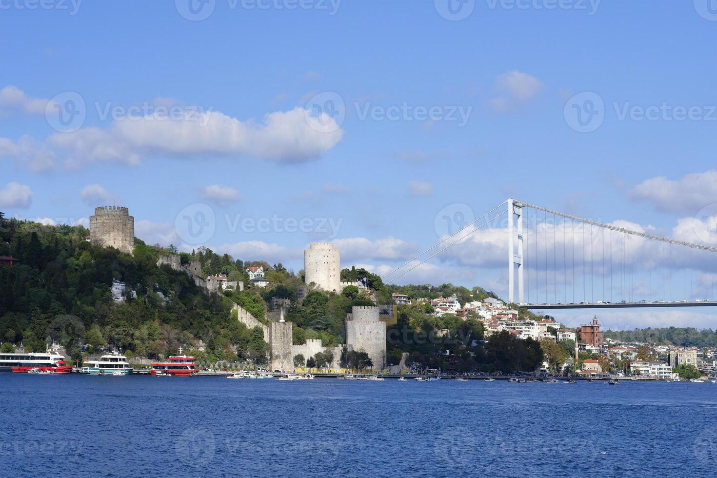 Fatih Sultan Mehmet Bridge over the Bosphorus, Rumeli Hisari, Istanbul, Turkey photo