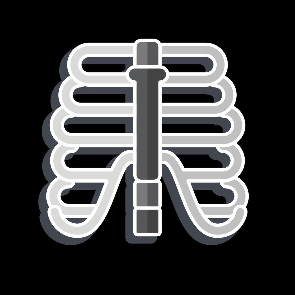 icono tórax. relacionado a humano Organo símbolo. lustroso estilo. sencillo diseño editable. sencillo ilustración vector