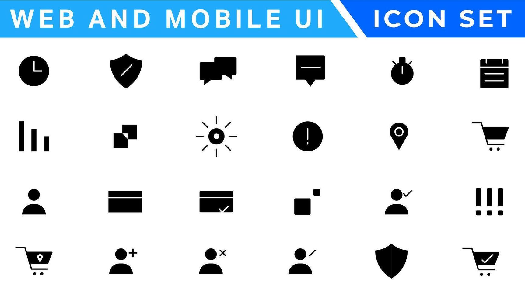 UI UX Icon mega set, user interface iconset collection vector