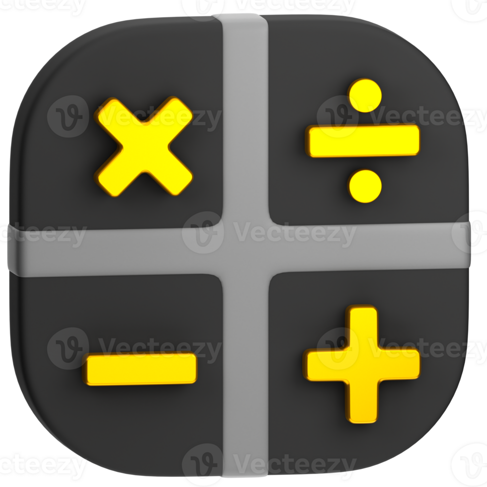 rekenmachine 3d illustratie voor uiux, web, app, info grafisch, presentatie, enz png