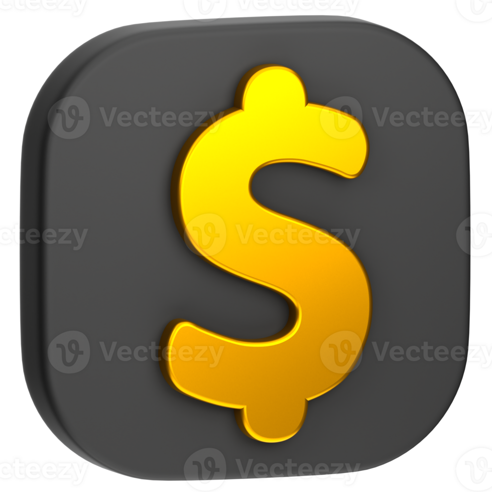 Dollar 3D Illustration for uiux, web, app, info grapich,  presentation, etc png