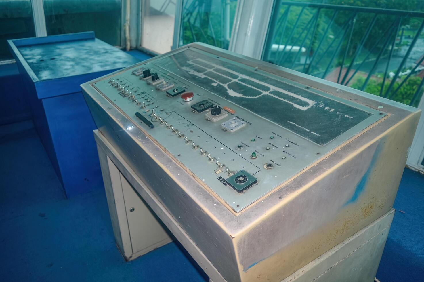 a tool called Airport Surface Movement Ground Control System ASMGCS in the ancient Air Traffic Control tower room at Juanda International Airport, Surabaya,Indonesia, 6 January 2024 photo