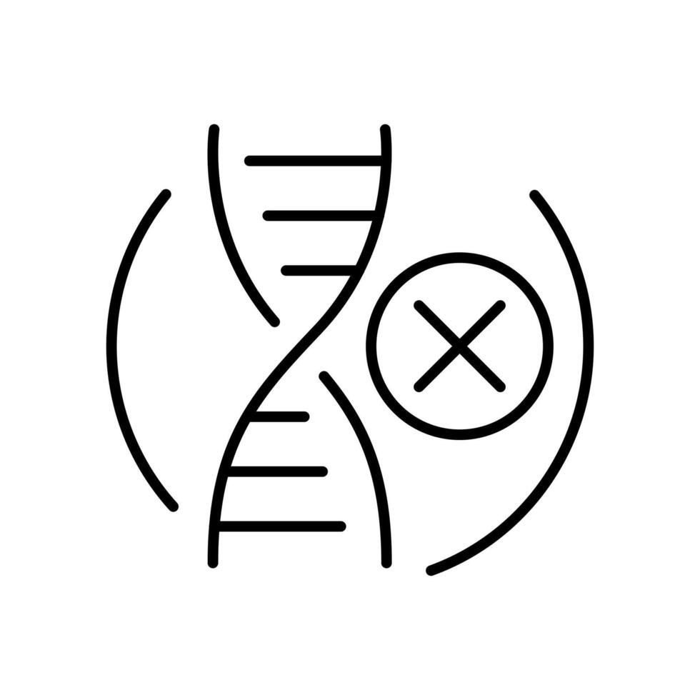 gmo free outline icon thin vector design good for website or mobile app