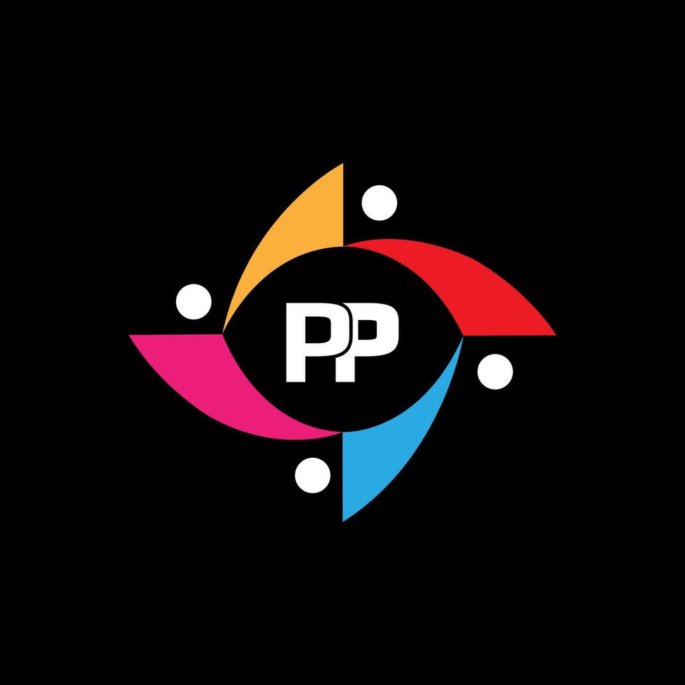 PP set ,PP logo. P P design. White PP letter. PP, P P letter logo design. Initial letter PP letter logo set, linked circle uppercase monogram logo. P P letter logo vector design. pro vector