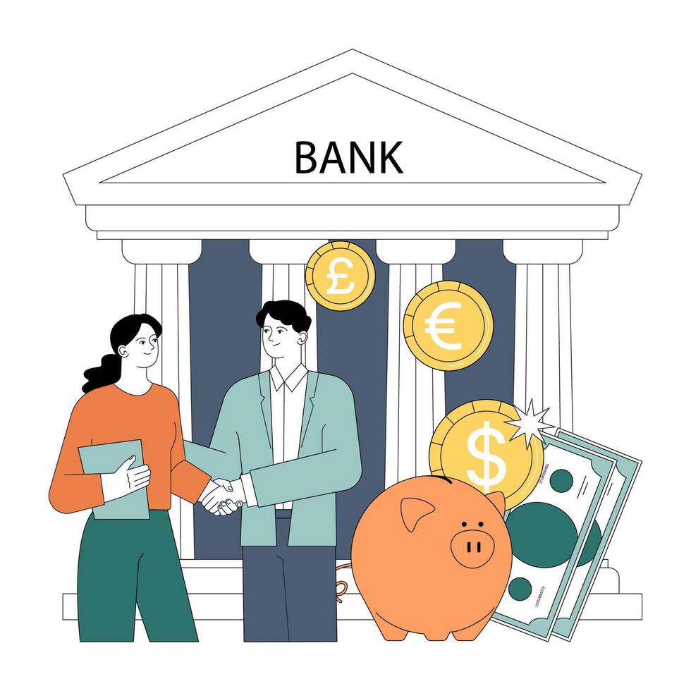 gobierno subvención. financiero apoyo para bancario sector. económico vector