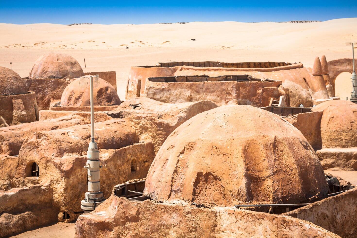 The houses from planet Tatouine - Star Wars film set,Nefta Tunisia. photo