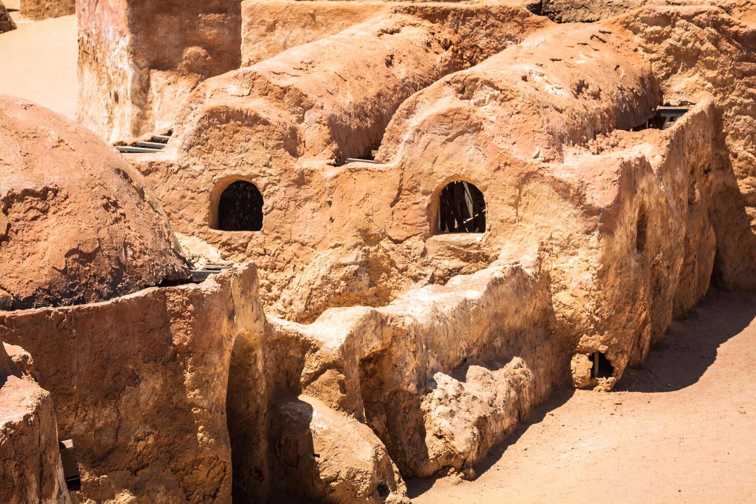 Set for the Star Wars movie still stands in the Tunisian desert near Tozeur. photo