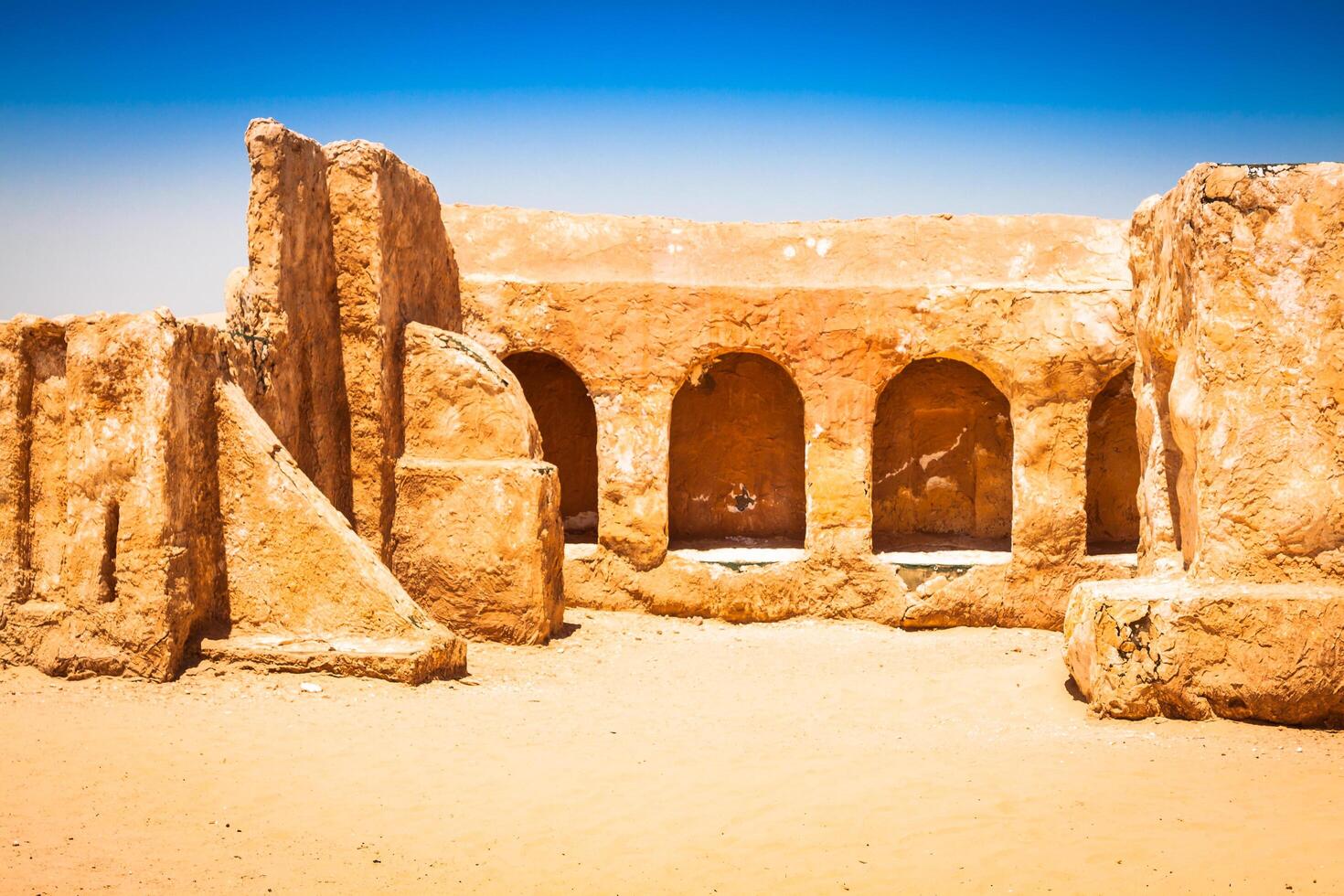 The houses from planet Tatouine - Star Wars film set,Nefta Tunisia. photo