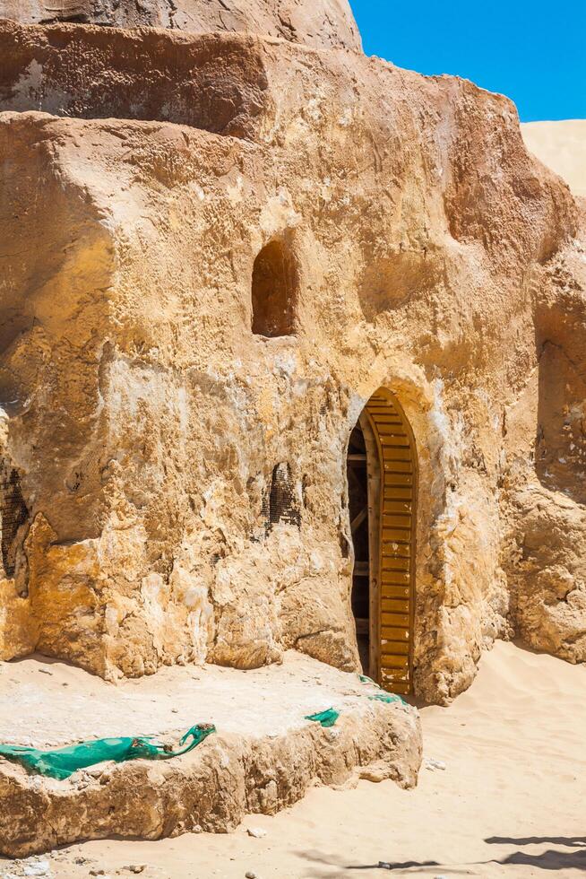 Set for the Star Wars movie still stands in the Tunisian desert near Tozeur. photo