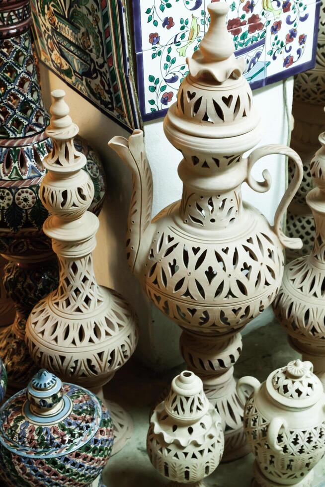 earthenware in the market, Djerba, Tunisia photo