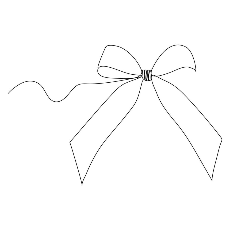 Ribbon line Single-line art continuous outline vector art drawing simple minimalist design