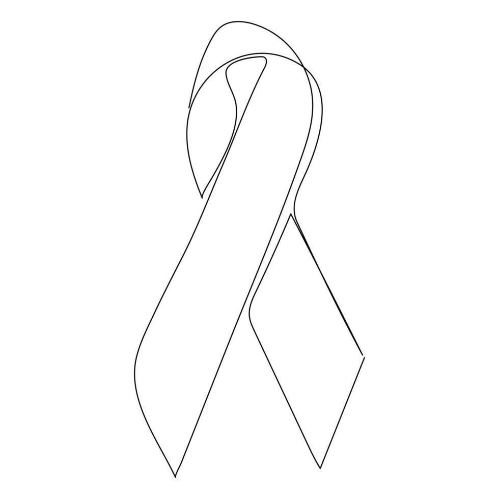 Ribbon line Single-line art continuous outline vector art drawing simple minimalist design