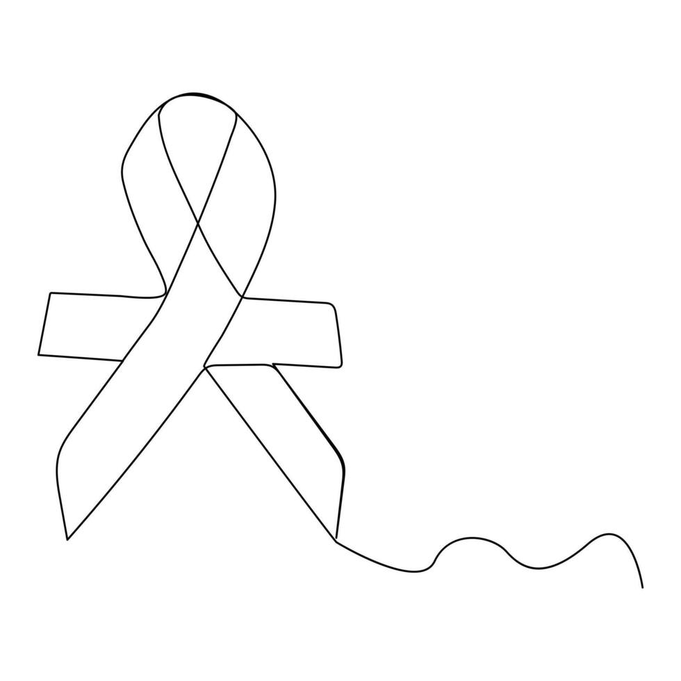 Ribbon line Single-line art continuous outline vector art drawing simple minimalist design