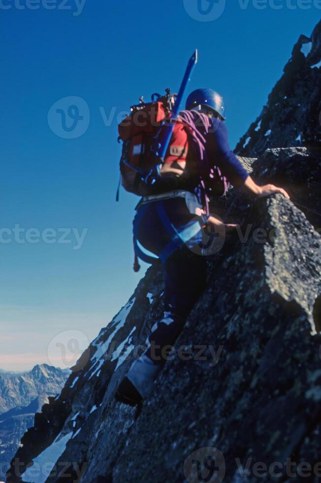 Climber, West Ridge, Forbidden Peak photo