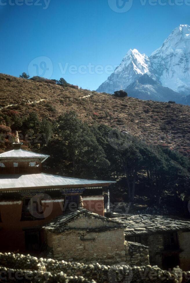 Thyangboche monastery and peak of Ama Dablam photo