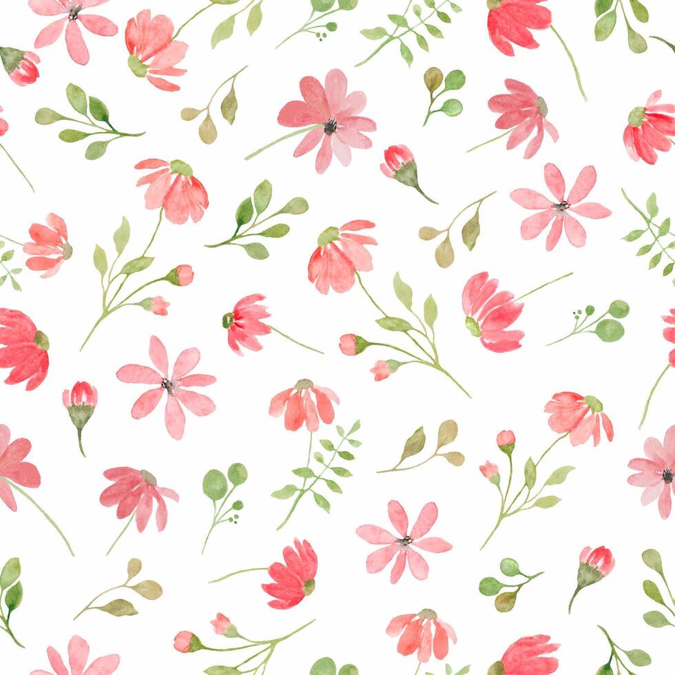 Seamless watercolor pattern. Hand drawn ifloral llustration. Vector EPS.