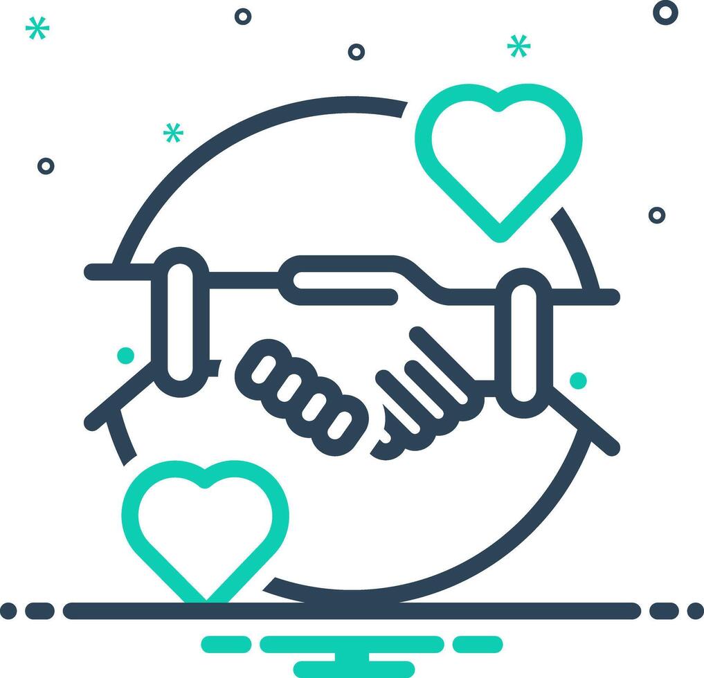 Vector mix icon for relationship