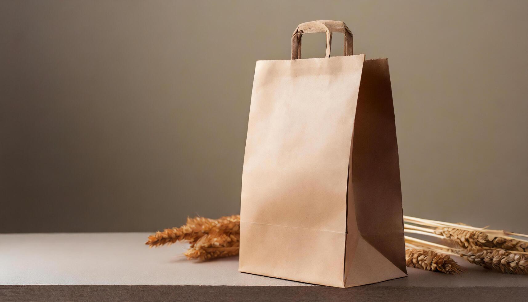 AI generated mockup ofcraft food bagGenerated Image photo