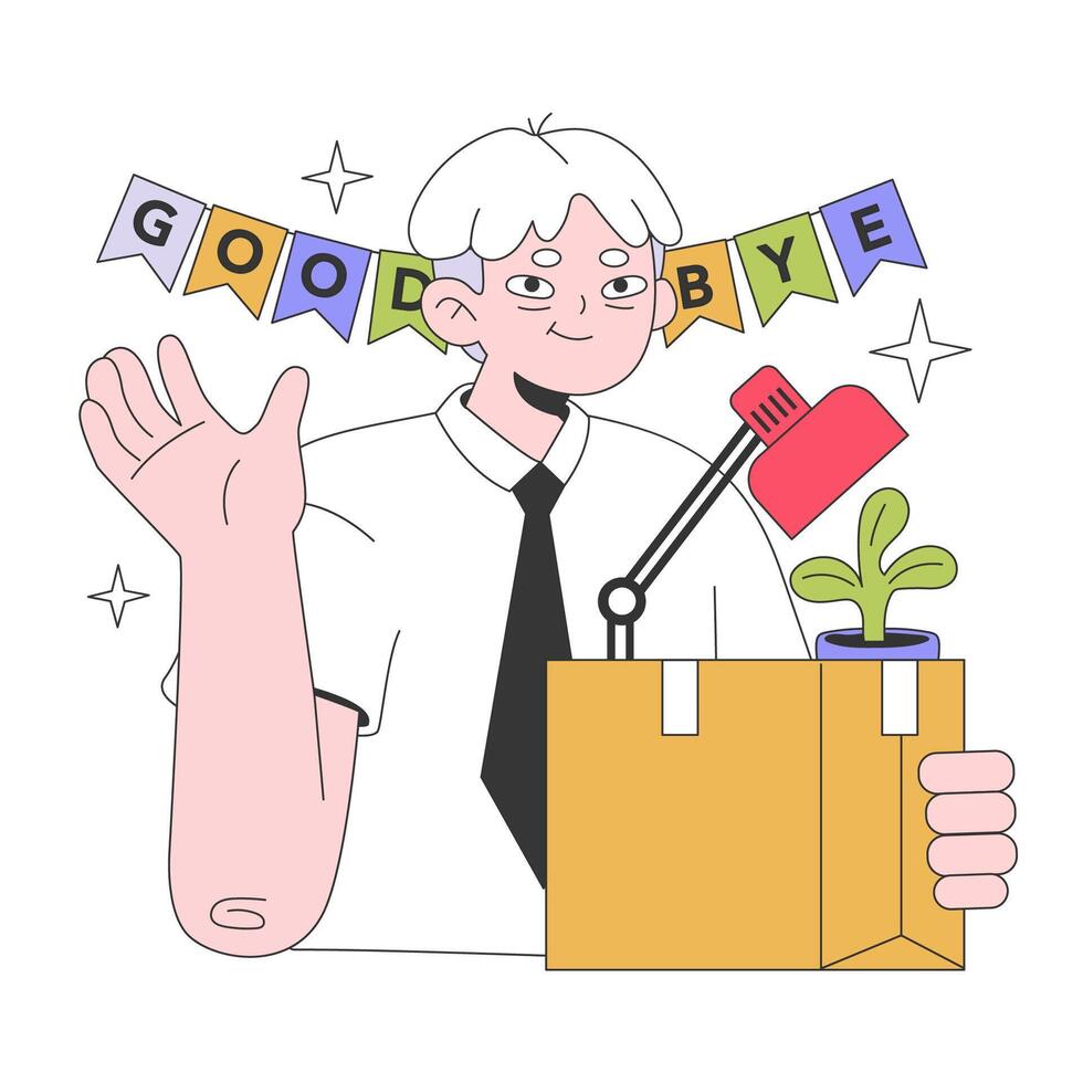 Senior life milestones. Getting old and maturing, retirement and spending vector